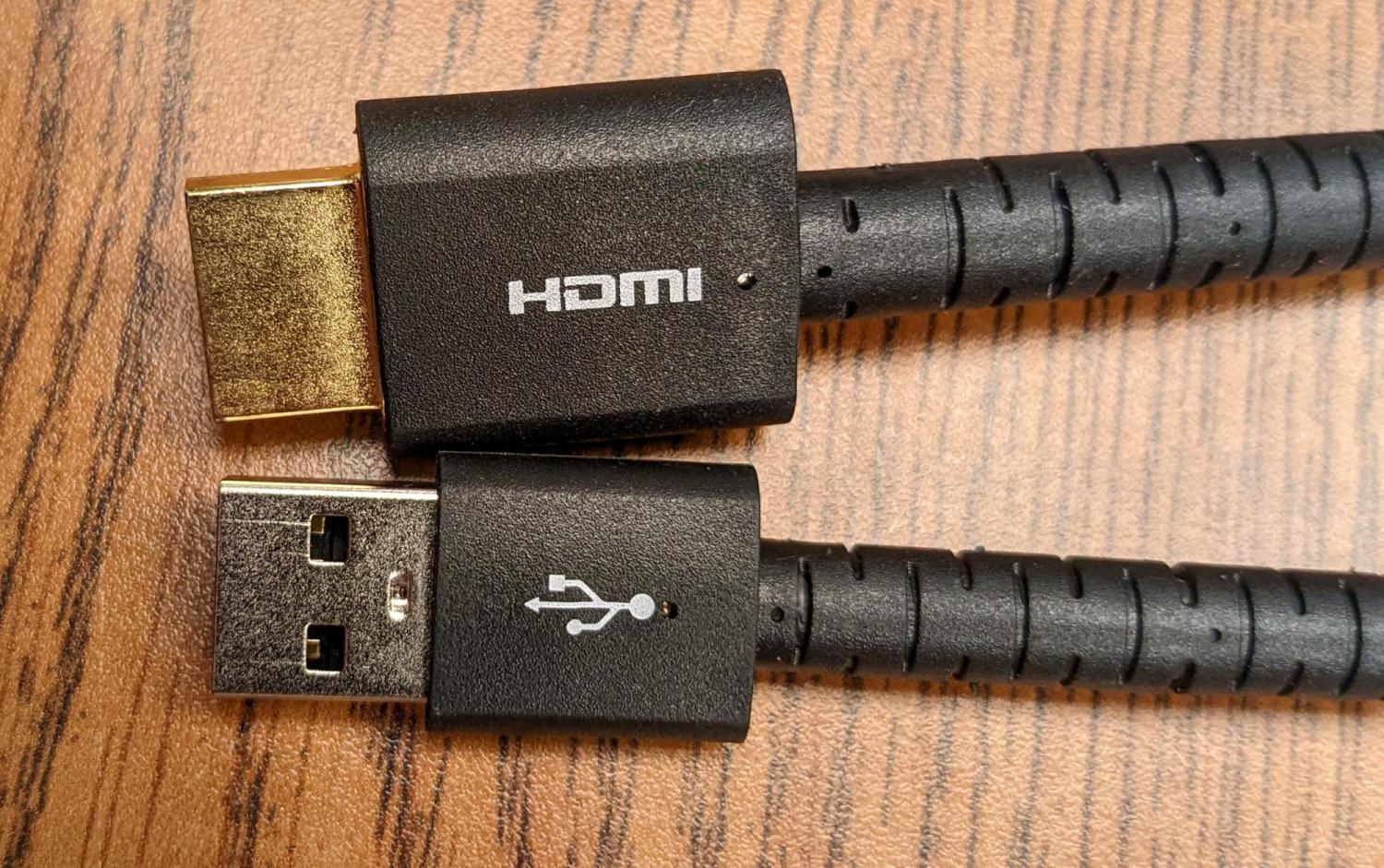HDMI and USB connectors