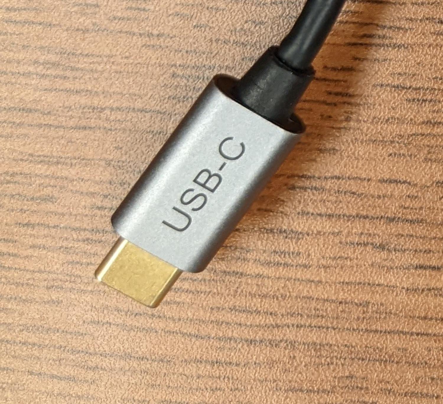 A USB-C plug