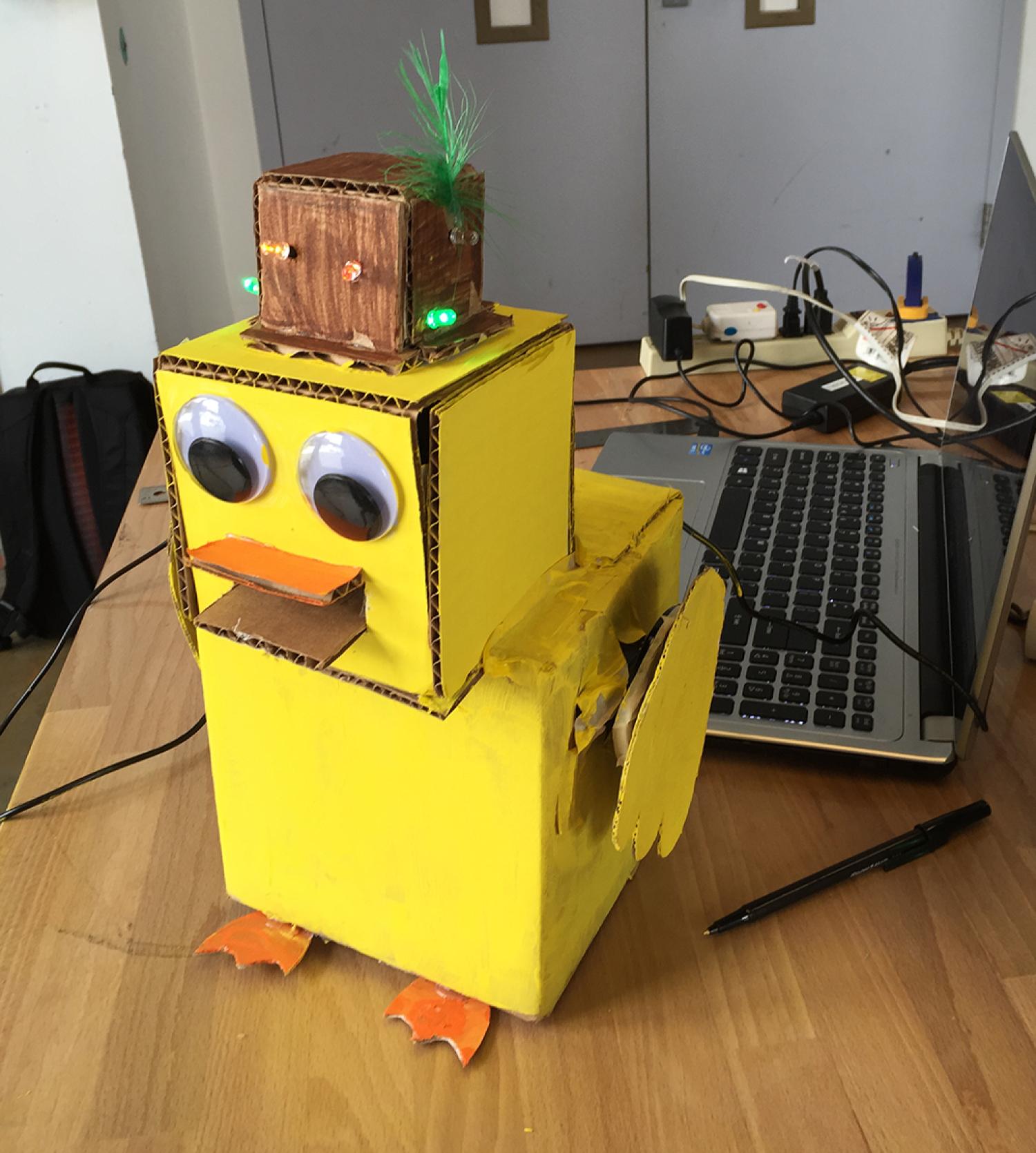 Paper duck robot.