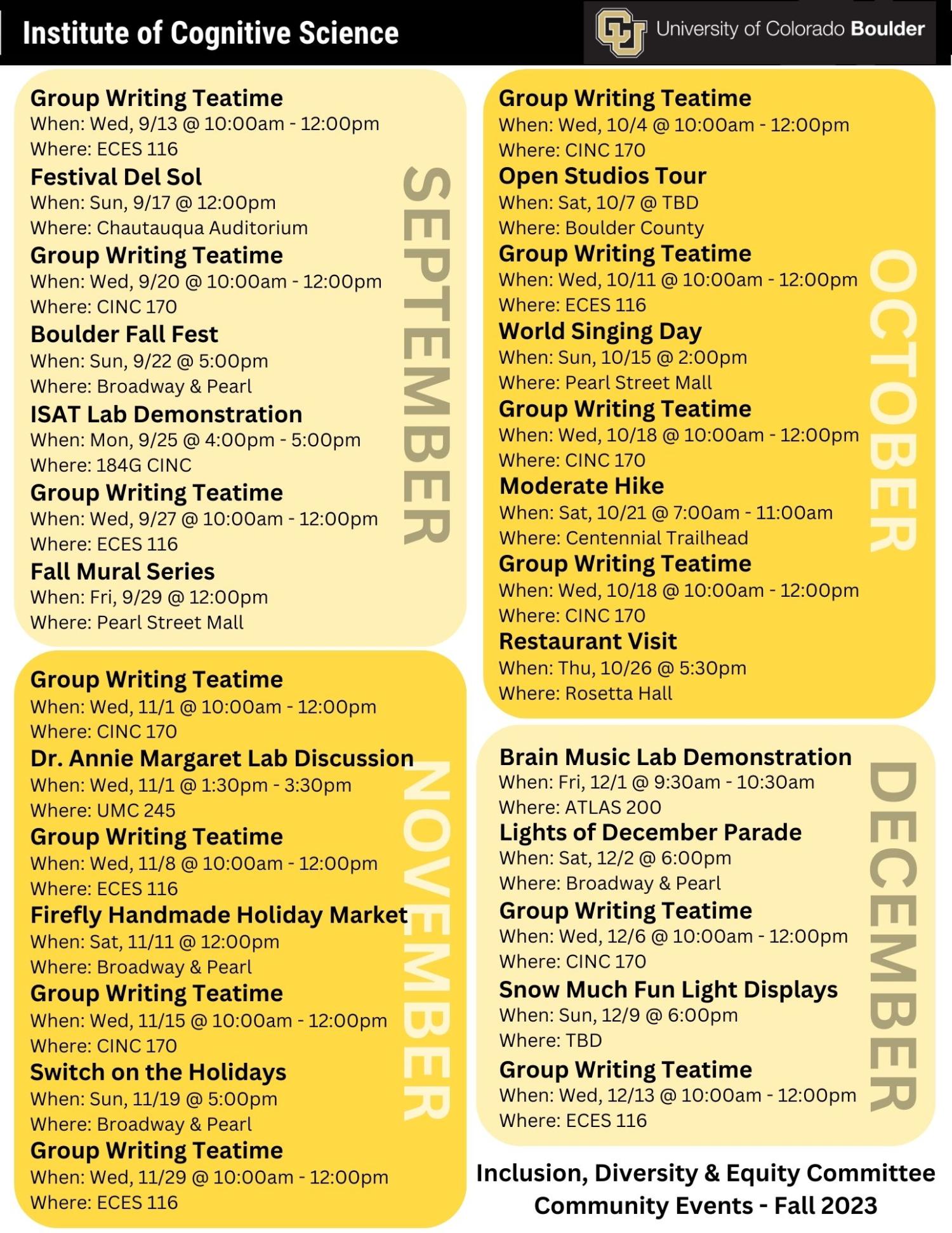 IDEC Fall 2023 Events