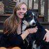 June Gruber with Dog