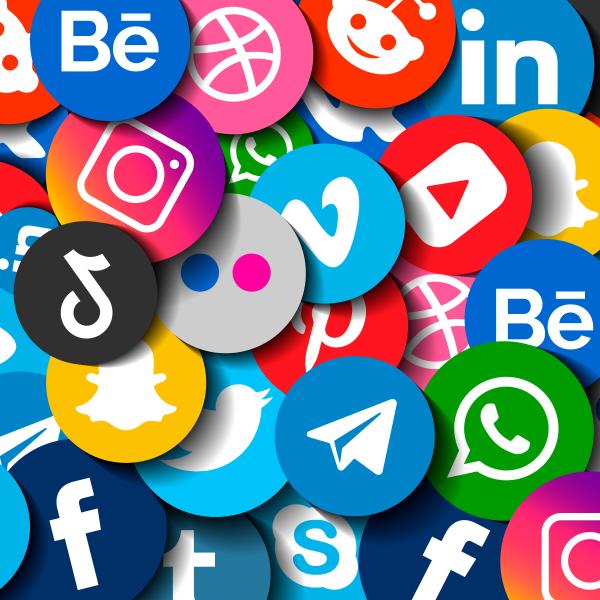 A collection of social media logos