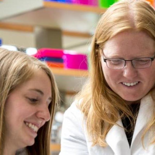Professor Kristi Anseth and student