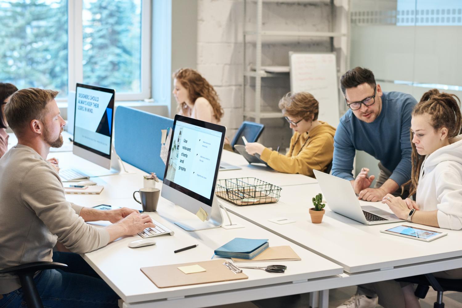 People working together at a table