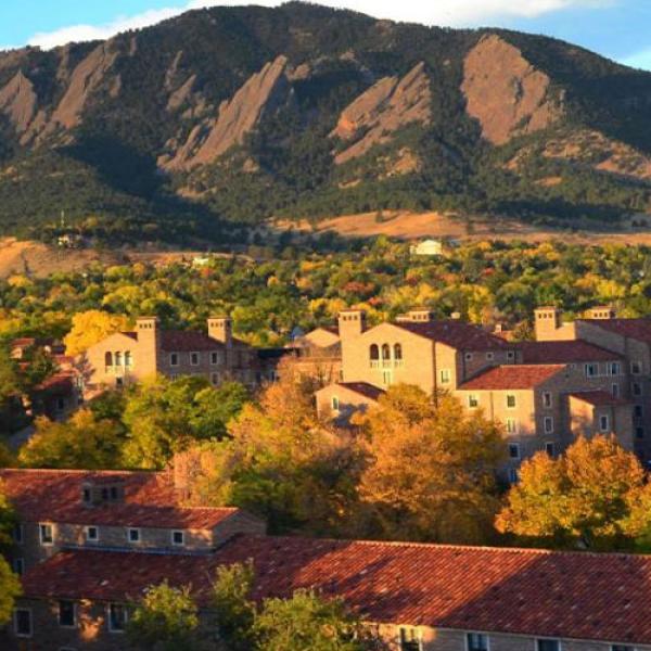 CU Boulder campus in the fall