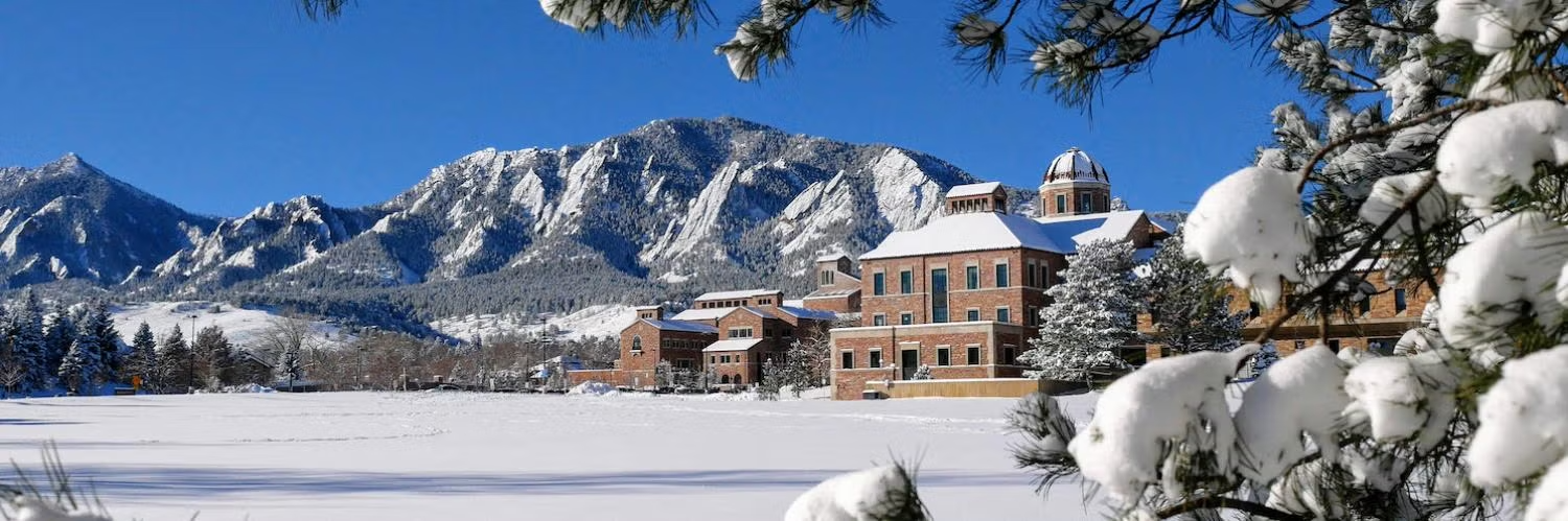 snow covered campus