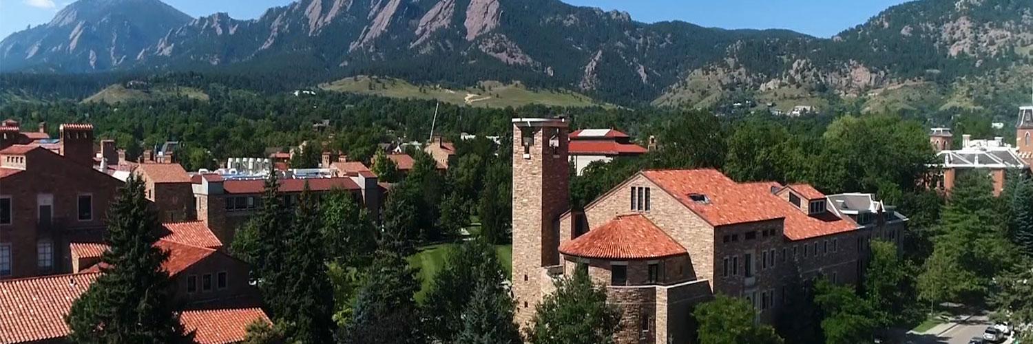 bird's eye view of campus