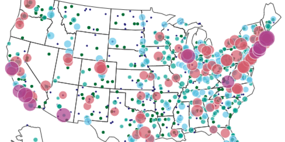 Map of quantum research activity in the United States