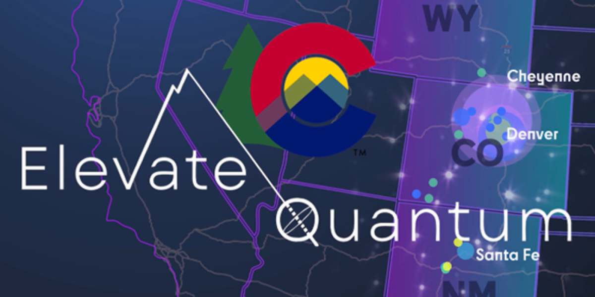 Elevate Quantum logo over a map of the Western United States
