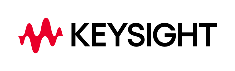 Pictured her is the Keysight Logo. A red wave next to the word KEYSIGHT in black and all caps