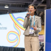 Thi Hoang presenting at CLEO 2025