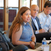 Colorado Congresswoman Yadira Caraveo speaking with campus leaders at CU Boulder