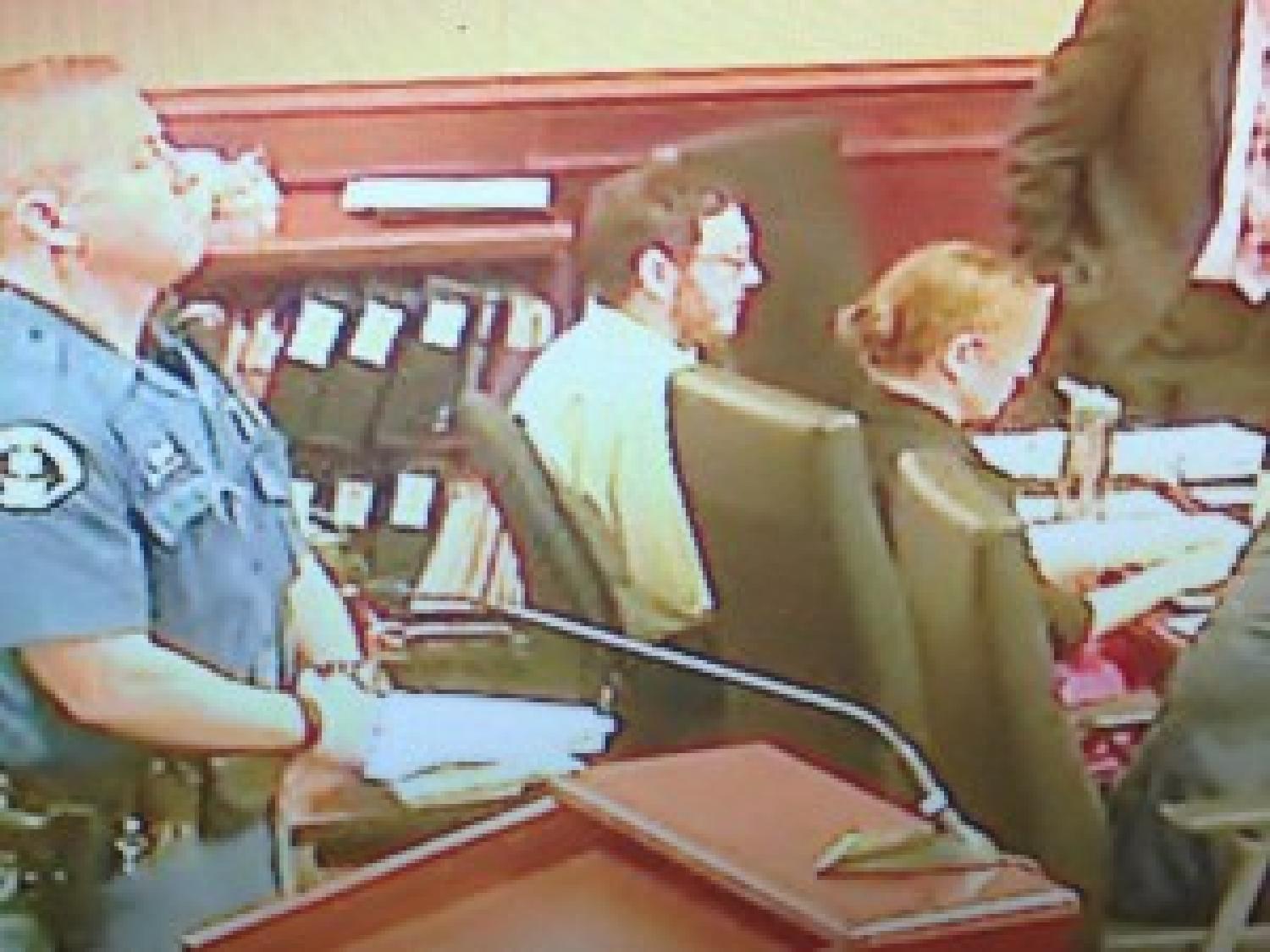 James Holmes in the courthouse