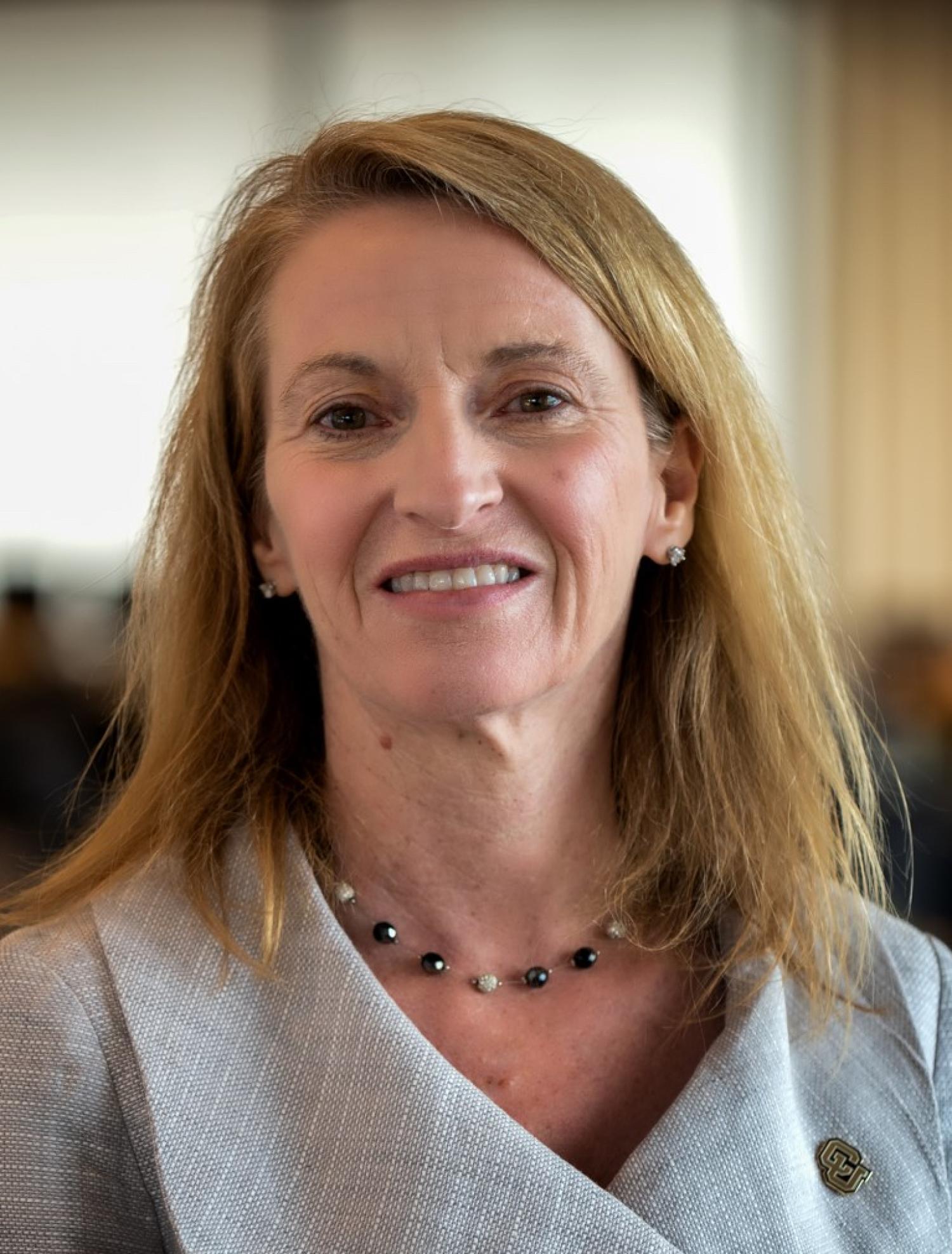 This image is a profile shot of Leeds Dean Sharon Matusik