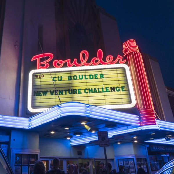Marquis at the Boulder Theatre showcasing the New Venture Challenge Finals event