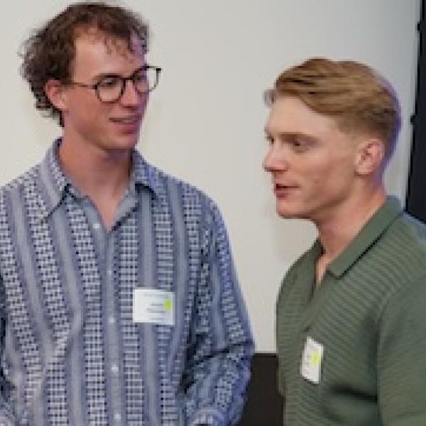 CU Boulder student leaders for the Boulder Founders Summit Jayden Kazantsev and Sam Jones