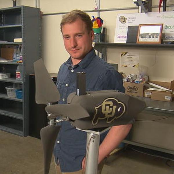 Turby Windsor, the CU team's prototype of an off shore wind turbine.