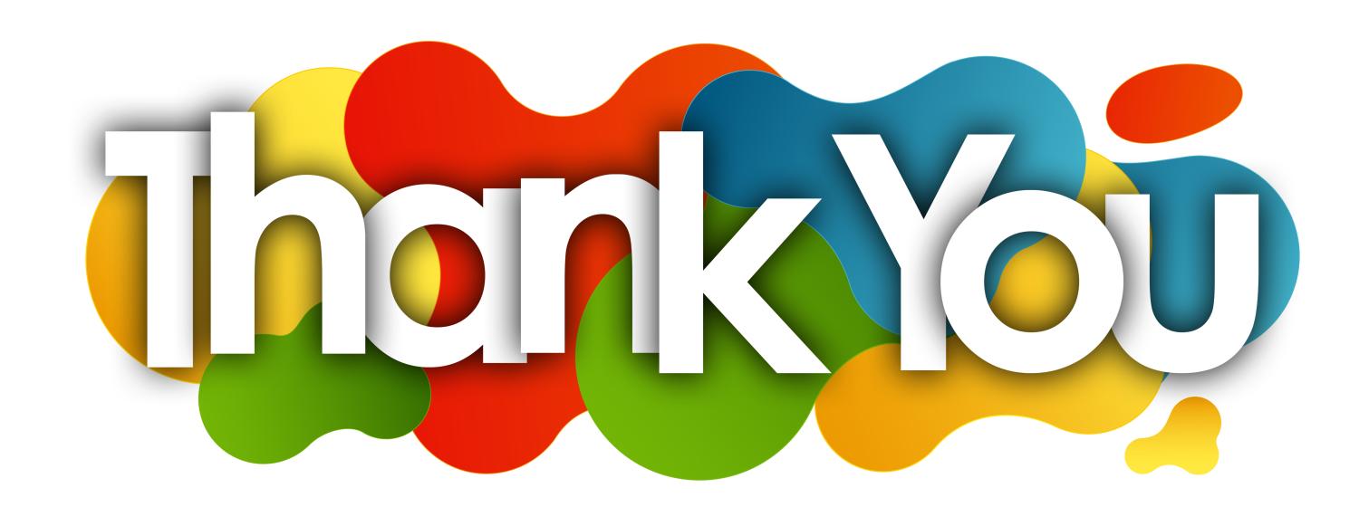 The words Thank You in a cloud