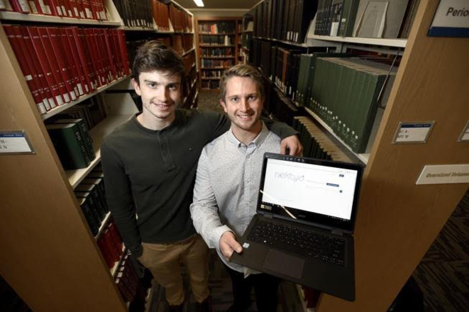 Ryan Pfeifer poses with his brother