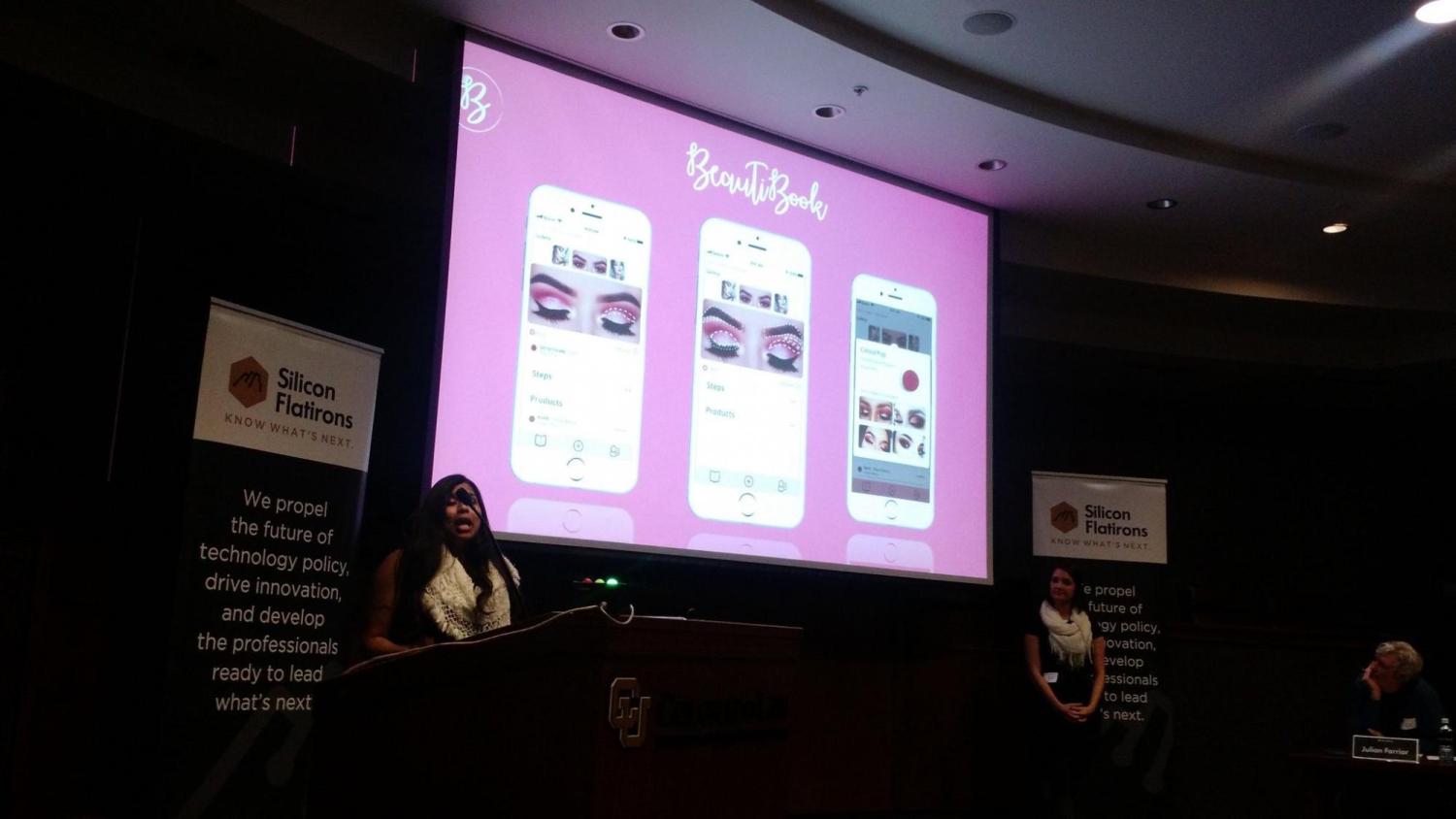 Beautibook pitching at IT track finals