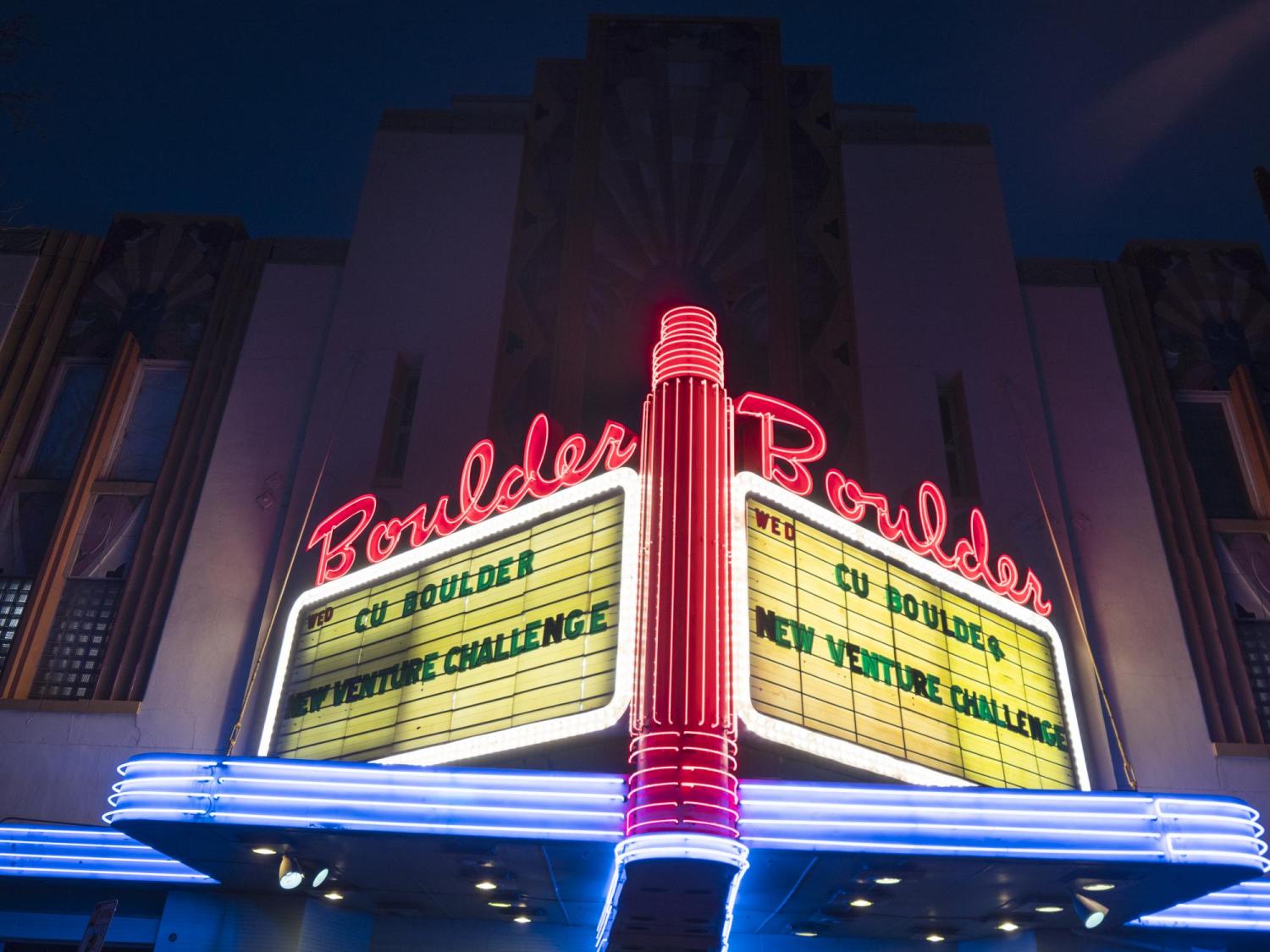 Boulder theater marquee