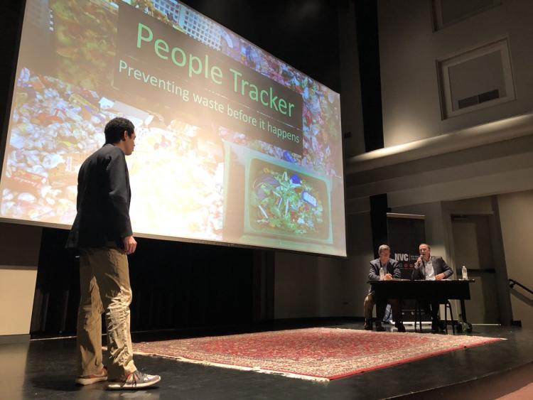 People Tracker pitches during new venture challenge quick pitch night
