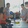 shineon team with bike light prototype