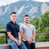 david villalobos and david lopez in front of flatirons