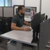 Patrick Pischulti working at computer
