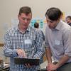 mentor and startup founder talking