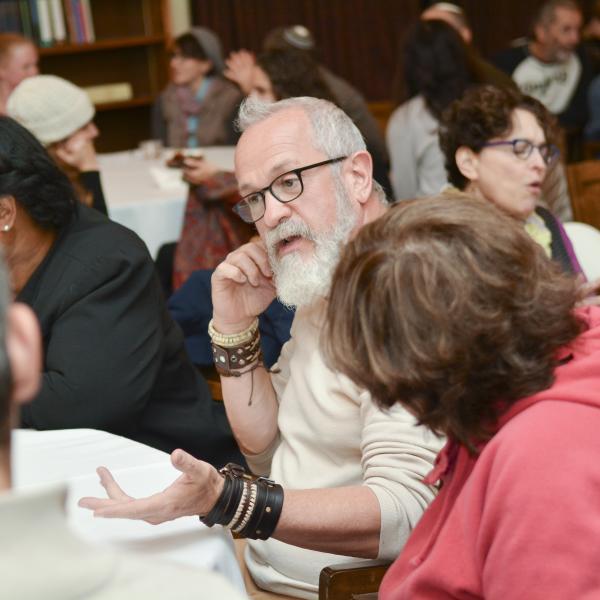 Symposium participants discuss embodiment.