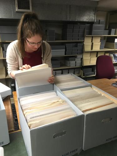 Archives Intern Samantha Mat