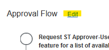 Screenshot showing how to edit approval flow in Concur Request
