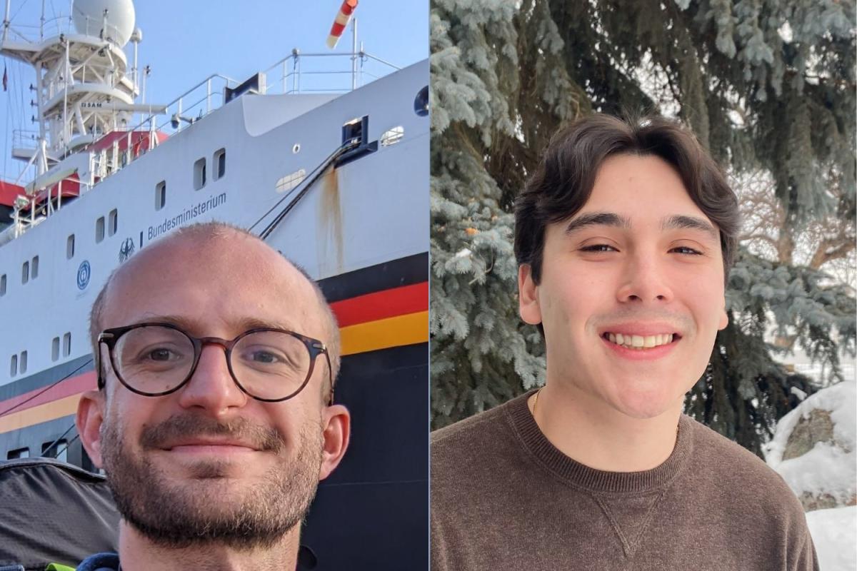 Headshots of two young men side by side: Harry Allbrook (left) and Hunter Geist-Sanchez