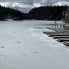 Ice-covered lake. At Mohonk Lake in New York, ice phenology data have been taken for 92 years. This picture was taken on 10 January 2024 during a period of intermittent winter ice cover. Credit: David C. Richardson