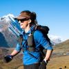 Clare Gallagher runs the Snowman Race in Bhutan, 2024. Photo: Snowman Race.