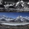 The Imja Glacier was in 1960 one of the largest in the Khumbu region and is now a lake. Photos by Erwin Schneider / Alton Byers