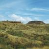 Example of an arid zone with sparsely vegetated landscape