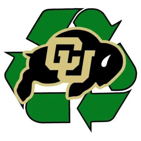 a green recycling symbol and Ralphie logo