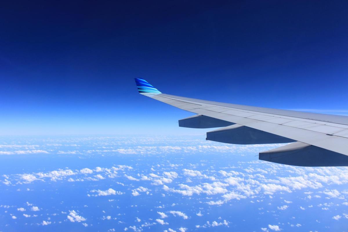 airplane over clouds