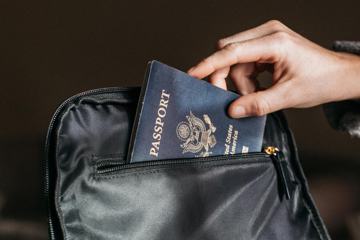 passport in a bag