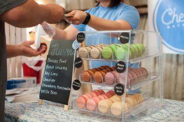 person selling cookies