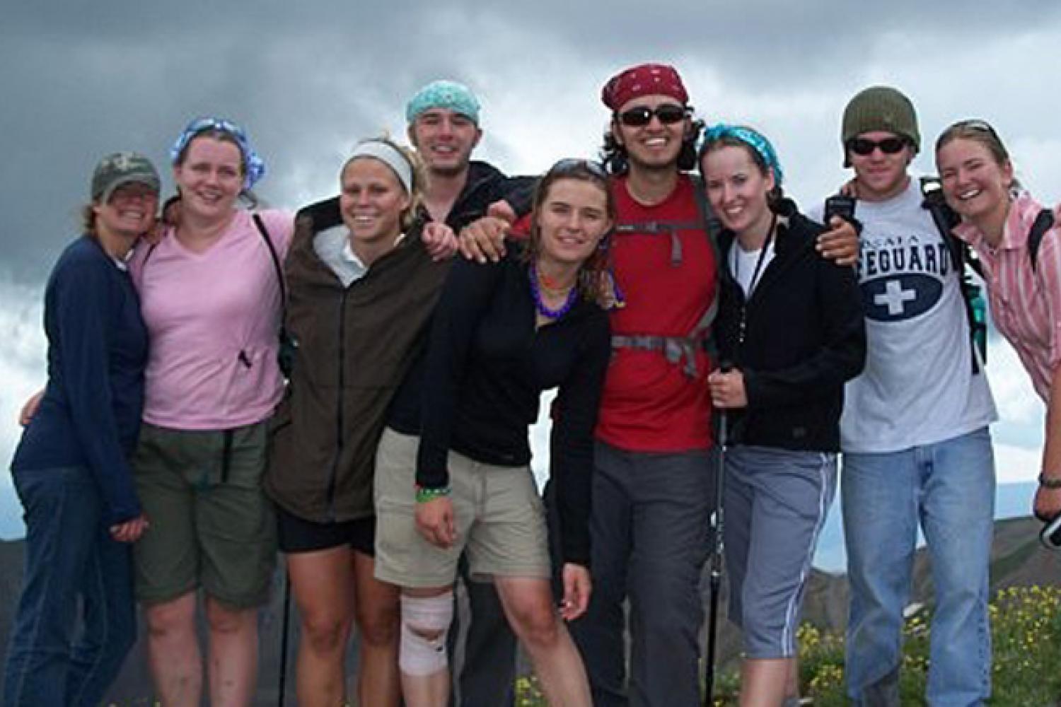 Group of students after a hike