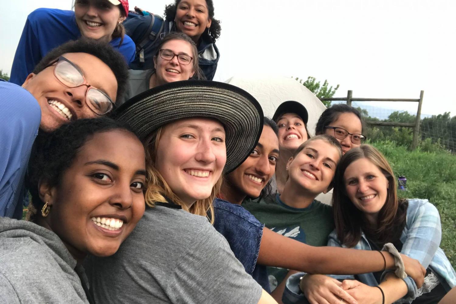 Group of students smiling