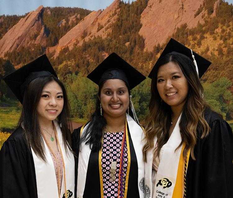 Three graduating students