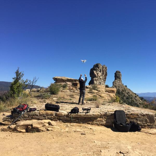 CU IRISS' Project Map quadcopter about to perform mapping opperations