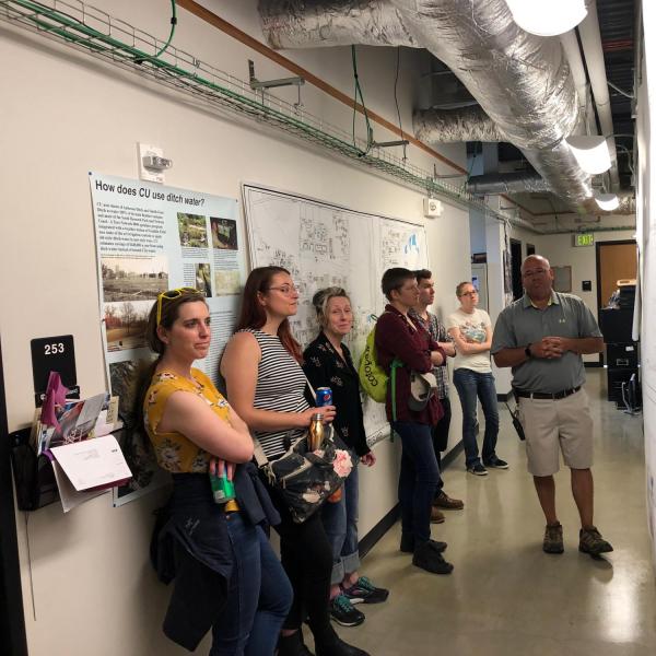 Employees on a tour in the GROC