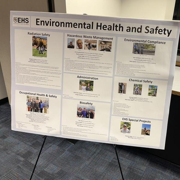 bulletin board at EH&S It's Friday event