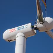 Wind turbine setup near Boulder 