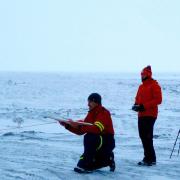 CU Researchers testing a drone in Alaska 